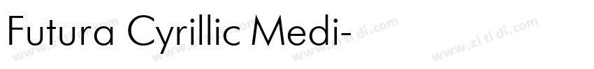 Futura Cyrillic Medi字体转换